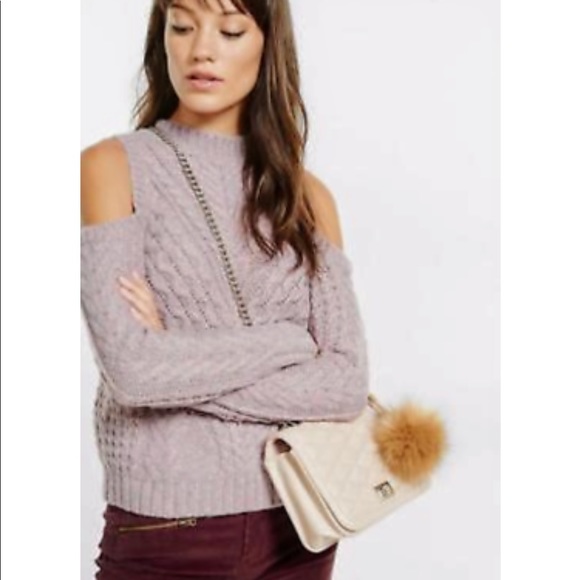 SOLD-Express mauve cold shoulder pullover sweater - Picture 2 of 8